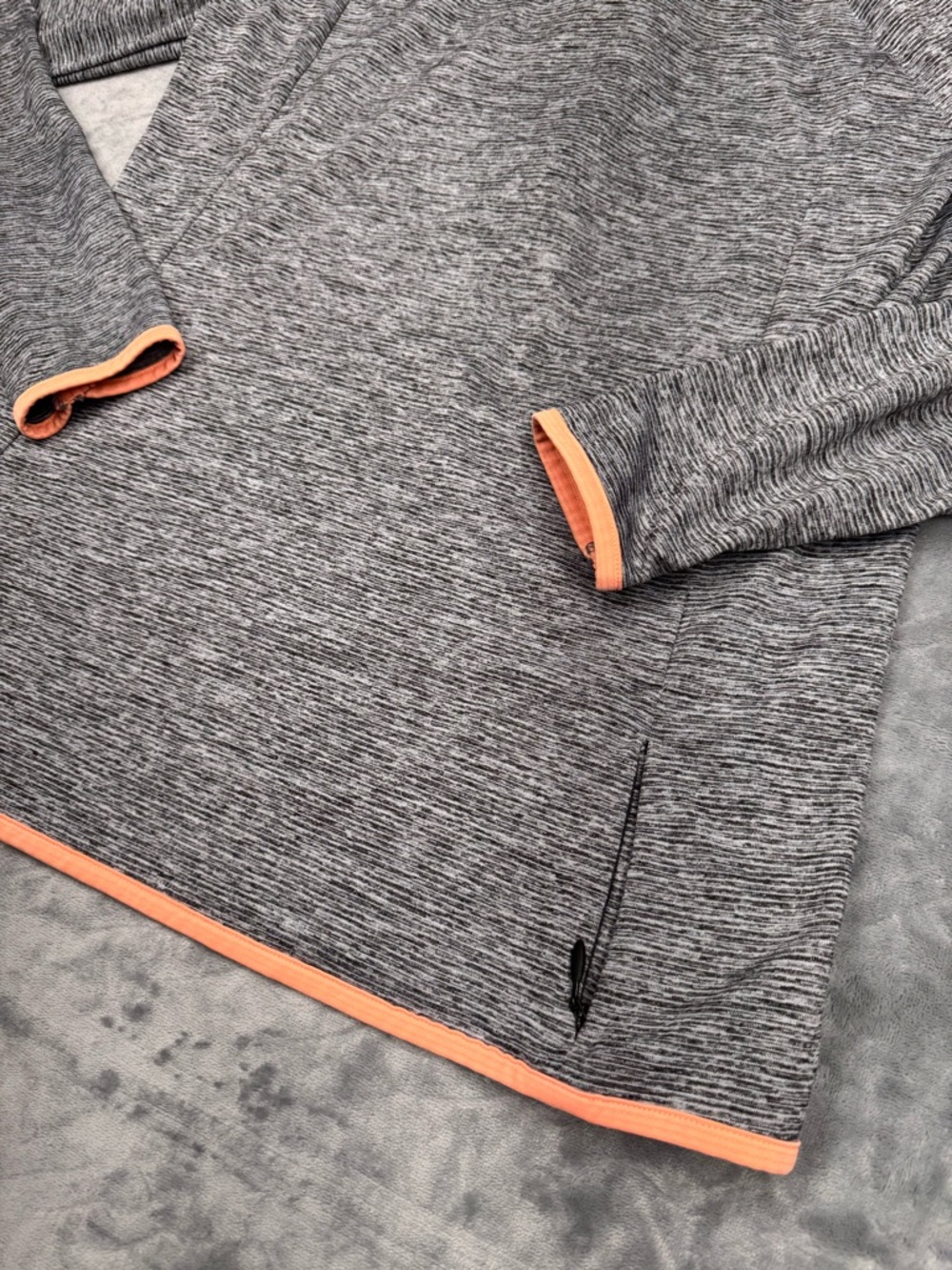Under Armour Gray Quarter-Zip Pullover with Coral Trim - Picture 6 of 11